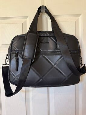 Max Studio Diamond Quilter Faux Leather Laptop Bag